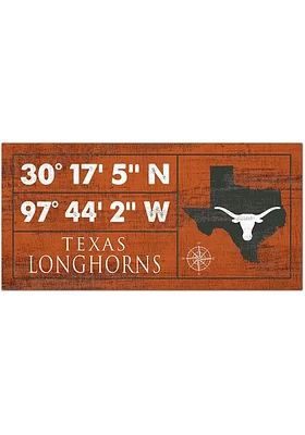 Texas Longhorns Horizontal Coordinate Sign - Burnt Orange
