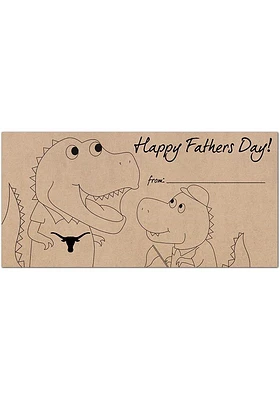Texas Longhorns Fathers Day Coloring Sign - Burnt Orange