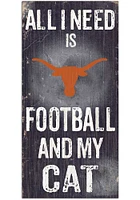 Texas Longhorns Football and My Cat Sign - Burnt Orange