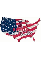 Los Angeles Angels USA Shape Flag Cutout Sign - Red