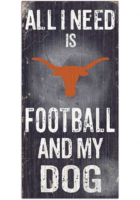 Texas Longhorns Football and My Dog Sign - Burnt Orange