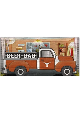 Texas Longhorns Best Dad Truck Sign - Burnt Orange