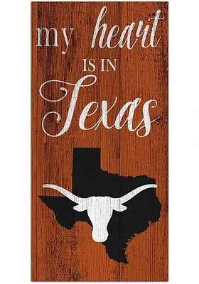 Texas Longhorns My Heart State Sign - Burnt Orange