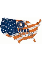 Houston Astros USA Shape Flag Cutout Sign - Navy Blue