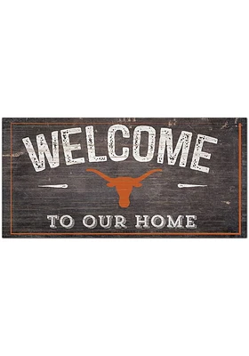 Texas Longhorns Welcome Distressed Sign - Burnt Orange