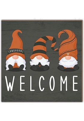 Texas Longhorns Welcome Gnomes Sign - Burnt Orange