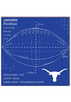 Texas Longhorns Ball Blueprint Sign - Burnt Orange