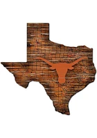 Texas Longhorns Distressed State with Logo Sign - Burnt Orange