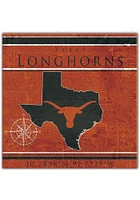 Texas Longhorns Coordinates Sign - Burnt Orange