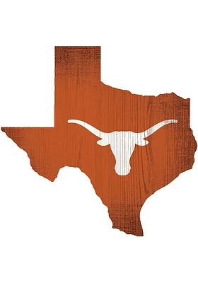 Texas Longhorns State Cutout Sign - Burnt Orange
