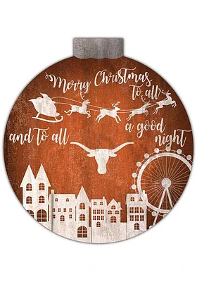 Texas Longhorns Christmas Village Sign - Burnt Orange