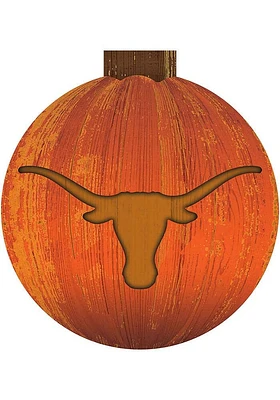 Texas Longhorns Halloween Pumpkin Sign - Burnt Orange