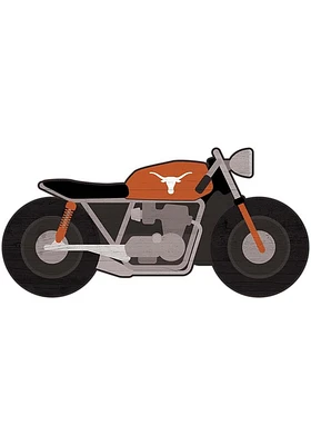 Texas Longhorns Motorcycle Cutout Sign - Burnt Orange