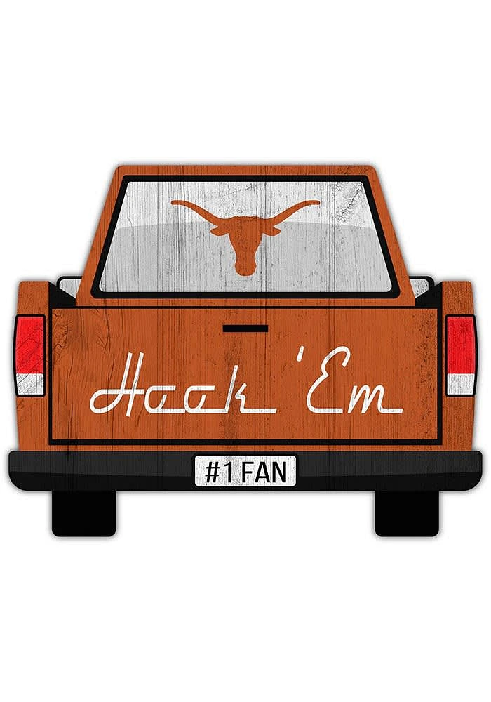 Texas Longhorns Truck Back Cutout Sign - Burnt Orange