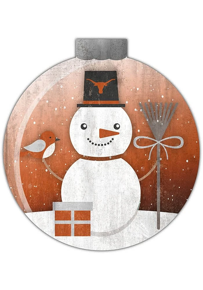 Texas Longhorns Snowglobe 12 Inch Sign - Burnt Orange