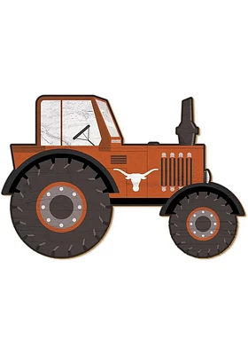 Texas Longhorns Tractor Cutout Sign - Burnt Orange
