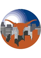 Texas Longhorns Landscape Circle Sign - Burnt Orange