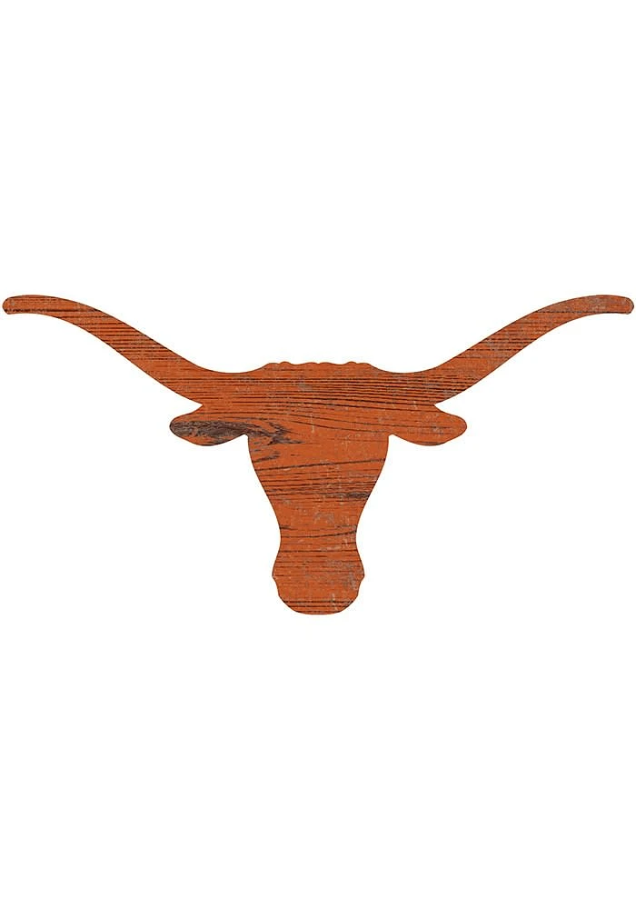 Texas Longhorns Team Logo 8 Inch Cutout Sign - Burnt Orange