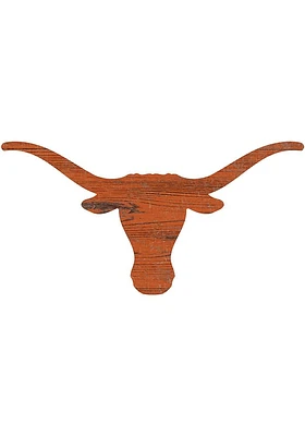 Texas Longhorns Team Logo 8 Inch Cutout Sign - Burnt Orange