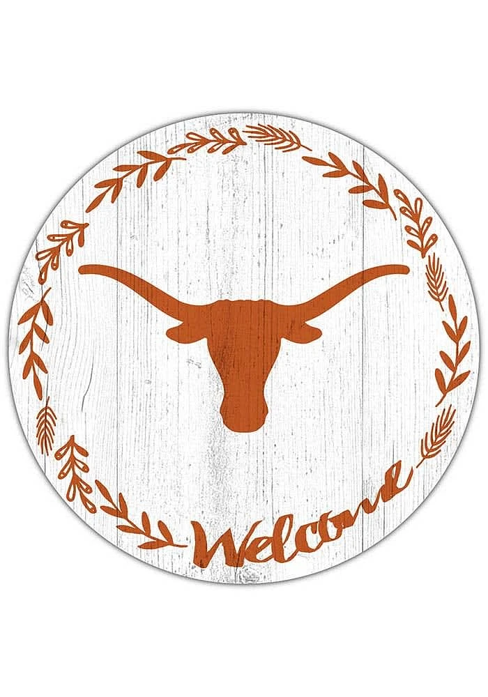 Texas Longhorns Welcome Circle Sign - Burnt Orange