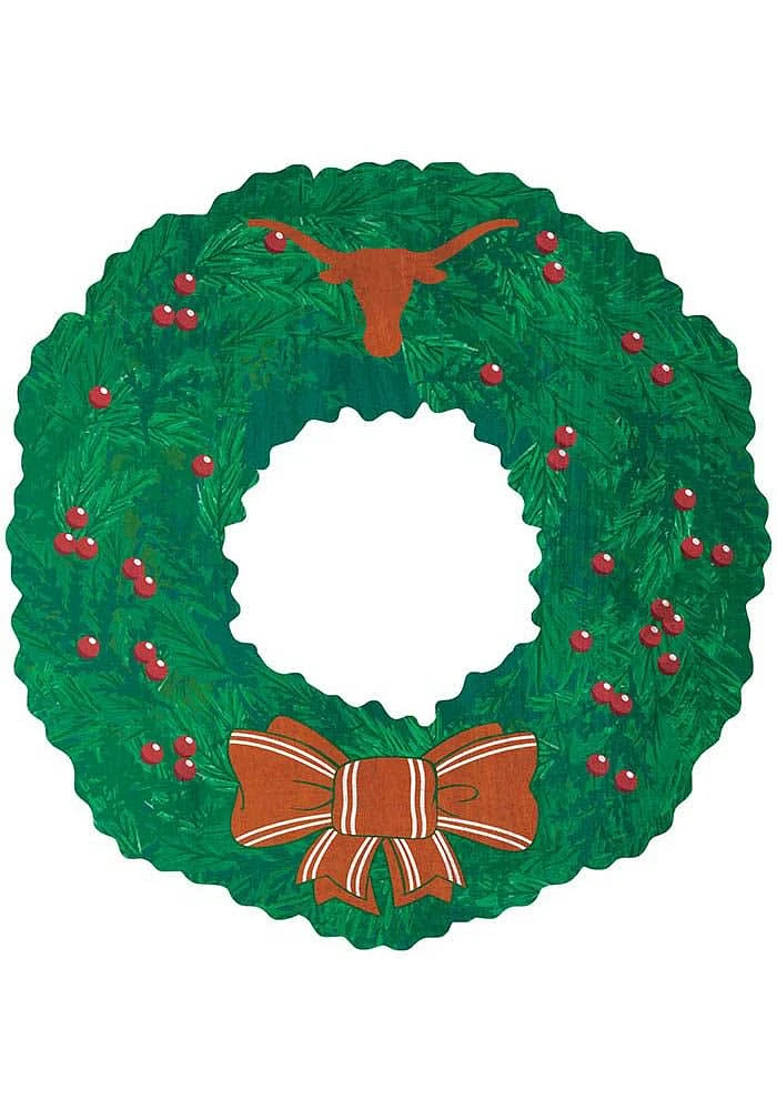 Texas Longhorns Team Wreath 16 Inch Sign - Burnt Orange