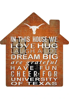 Texas Longhorns 12 inch House Sign - Burnt Orange