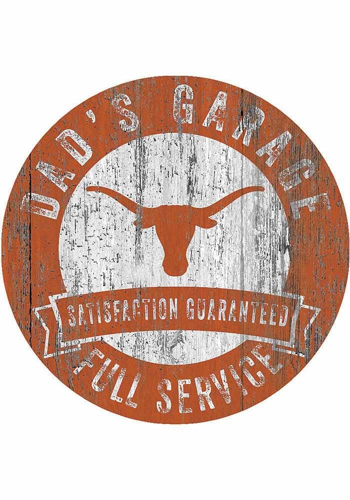 Texas Longhorns Dads Garage Sign - Burnt Orange