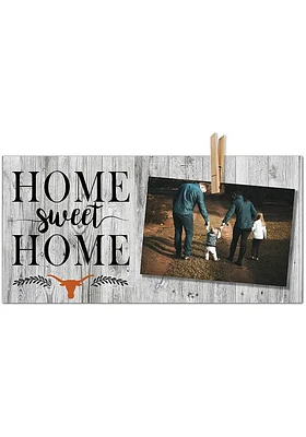 Texas Longhorns Home Sweet Home Clothespin Picture Frame - Burnt Orange