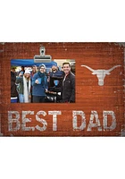 Texas Longhorns Best Dad Clip Picture Frame - Burnt Orange