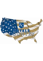 Kansas City Royals USA Shape Flag Cutout Sign - Blue