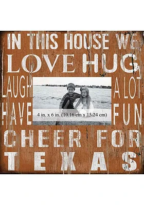 Texas Longhorns In This House 10x10 Picture Frame - Burnt Orange