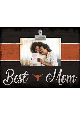 Texas Longhorns Best Mom Clip Picture Frame - Burnt Orange