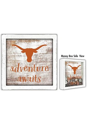 Texas Longhorns Adventure Awaits Box Sign - Burnt Orange