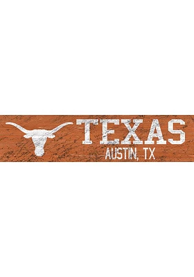 Texas Longhorns 6x24 Sign - Burnt Orange