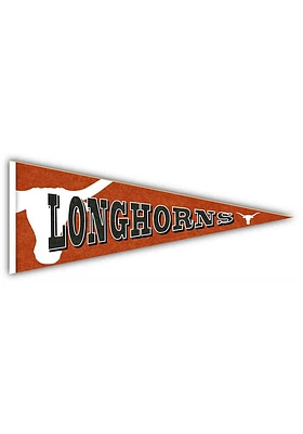 Texas Longhorns Wood Pennant Sign - Burnt Orange