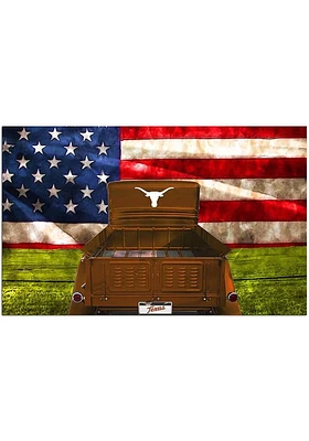 Texas Longhorns Patriotic Retro Truck Sign - Burnt Orange