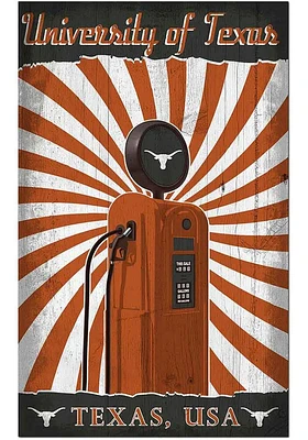 Texas Longhorns Retro Pump Location Sign - Burnt Orange