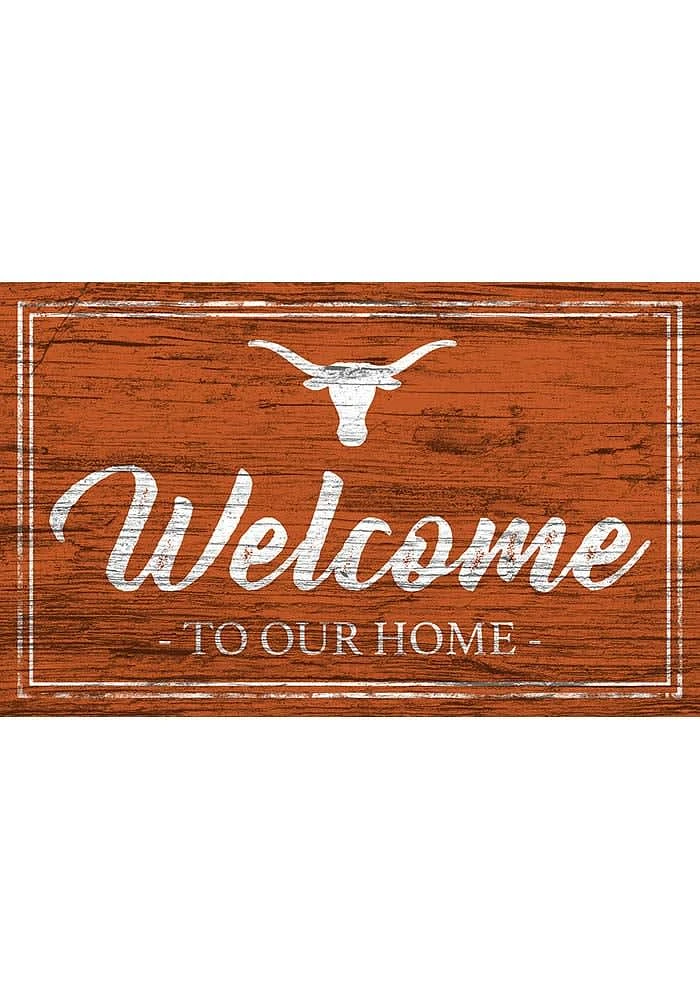 Texas Longhorns Team Welcome 11x19 Sign - Burnt Orange