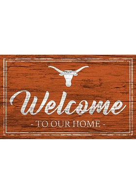 Texas Longhorns Team Welcome 11x19 Sign - Burnt Orange