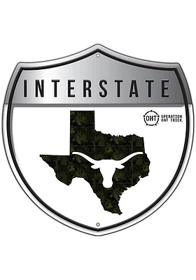 Texas Longhorns 24in OHT Camo Interstate Sign - Burnt Orange