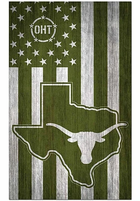 Texas Longhorns 11x19 OHT Military Flag Sign - Burnt Orange