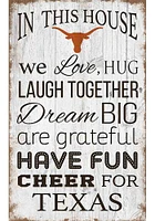 Texas Longhorns In This House 11x19 Sign - Burnt Orange