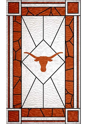 Texas Longhorns Stained Glass Sign - Burnt Orange