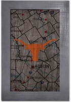 Texas Longhorns City Map Sign - Burnt Orange