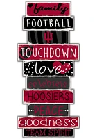 Indiana Hoosiers Celebrations Stack 24 Inch Sign - Crimson