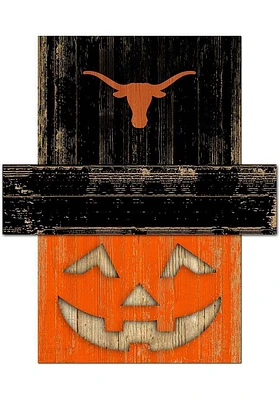 Texas Longhorns Pumpkin Head Sign - Burnt Orange