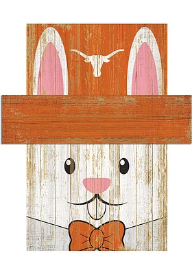 Texas Longhorns Easter Bunny Head Sign - Burnt Orange