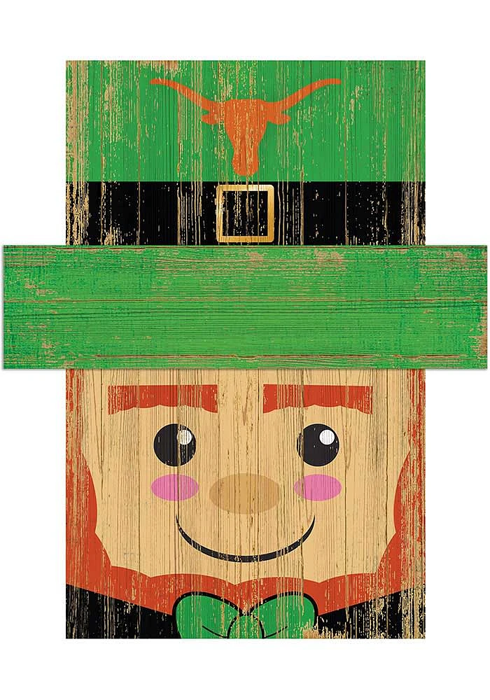 Texas Longhorns Leprechaun Head Sign - Burnt Orange