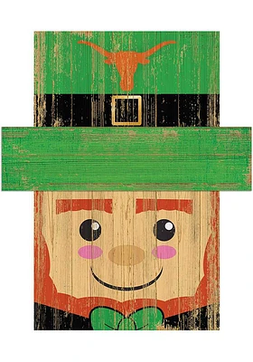 Texas Longhorns Leprechaun Head Sign - Burnt Orange