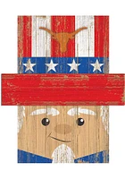 Texas Longhorns Patriotic Head Sign - Burnt Orange